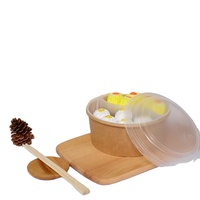 Saladier en papier kraft jetable boîtes et tasses à emporter