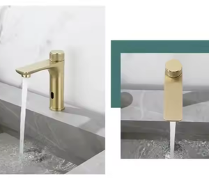 Moderno sensore Auto-infrarossi Smart in acciaio inox spazzolato rubinetto oro <span class=keywords><strong>rubinetti</strong></span> Touchless lavabo per <span class=keywords><strong>cucina</strong></span> bagno valvola ceramica - Product Image 4