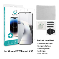Vente en gros de protection d'écran en verre trempé haute clarté 9H sans poussière 2.5D pour Xiaomi 17T/Redmi K90