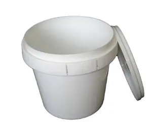 食品级安全油漆爆米花白色塑料桶，带盖手柄5升