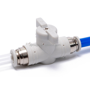 Bug buc khí nén lẫn nhau Tay kiểm soát chuyển đổi Van nhựa ống khí một cảm ứng đẩy trong phù hợp nhanh chóng kết nối Doanh bóng van - Product Image 2