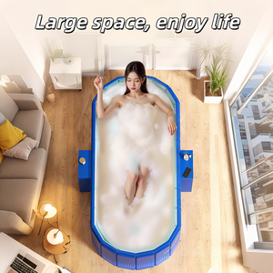 Bañera Plegable <span class=keywords><strong>de</strong></span> MDF, Bañera Portátil <span class=keywords><strong>de</strong></span> PVC con Mesa Lateral para <span class=keywords><strong>Camping</strong></span>, RV, Hogar, Adultos, Mascotas, Baño <span class=keywords><strong>de</strong></span> Hielo, OEM - Product Image 5