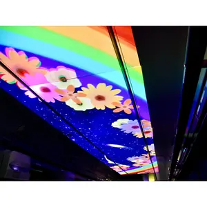Комнатный полноцветный дисплей панель видео стена Hd большая диджейская будка потолочный светодиодный экран