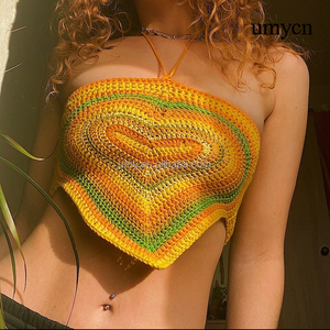 Top Bohemio <span class=keywords><strong>de</strong></span> Ganchillo Umycn para Mujer, Tejido a Mano en 100% Acrílico, Colores Arcoíris, para Playa - Product Image 5