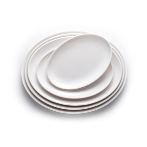 <span class=keywords><strong>Jamie</strong></span> 100% mélamine ovale restaurant pas cher en gros plaque de mélamine blanche - Product Image 2