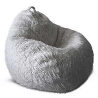 Pouf en forme de poire longue, canapé paresseux de chaise de sac de haricot de larme