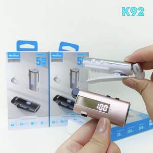 <span class=keywords><strong>K92</strong></span> Band Clip Écouteurs de sport à oreille unique Réduction du bruit Son binaural HD Affichage numérique Écouteurs mains libres sans fil étanches - Product Image 6