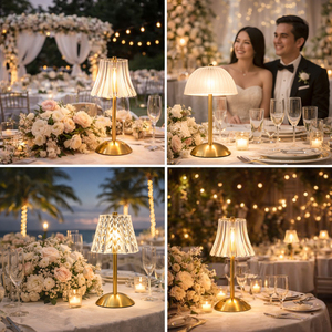 Lampada <span class=keywords><strong>da</strong></span> <span class=keywords><strong>Tavolo</strong></span> Moderna Senza Fili Ricaricabile con LED Touch e Paralume in Cristallo, Regolabile, di Lusso, di Medie Dimensioni, per Matrimoni e <span class=keywords><strong>Soggiorno</strong></span> - Product Image 2