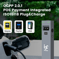 OCPP 1.6J/2.0.1 Nueva Estación de Carga para Vehículos Eléctricos, Doble Puerto de 22kW Tipo 2 AC Nivel 2, Terminal POS con WIFI y RFID