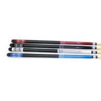 Queue de billard à prix de gros, articulée en deux parties, en bois blanc, avec poignée en nylon et embout en cuir de vachette de 57 pouces et 13 mm