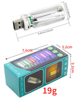 Ampoule LED à filament rétro USB avec variateur tactile, veilleuse décorative en cristal à brancher, éclairage LED pour le camping