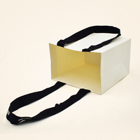 Sac en papier recyclé personnalisable à fond plat, papier brun pour la restauration rapide à emporter, logo personnalisé, ruban, boîte pour cadeaux