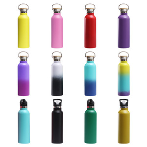 Premium Stainless Steel Vacuum Insulated Water Bottle Wide Mouth <b>Metal</b> Lid Portable Handle for Sports Camping Hiking - Product Image 1