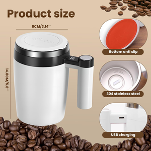 <span class=keywords><strong>Mug</strong></span> auto-mélangeur, <span class=keywords><strong>mug</strong></span> à café magnétique rechargeable, tasse à mélange automatique étanche pour le lait/le cacao au bureau/à <span class=keywords><strong>la</strong></span> <span class=keywords><strong>cuisine</strong></span>/en voyage - Product Image 5