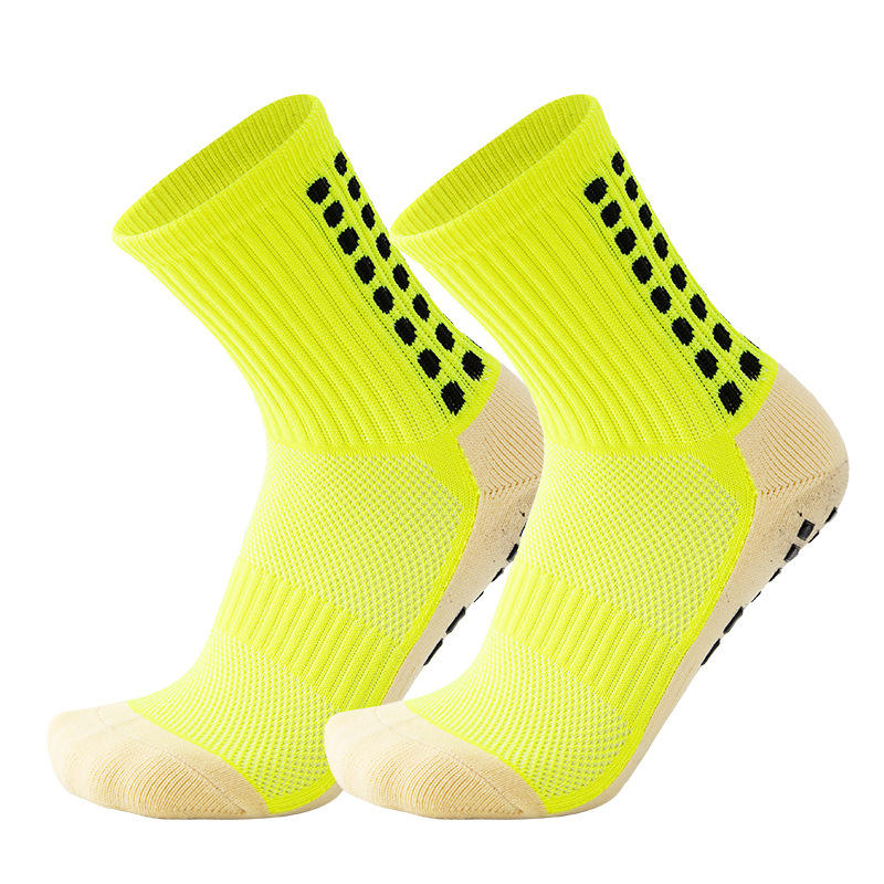 Wholesale Autumn Knitted Crew Anti-Slip Breathable Body Custom Logo Men's Football Sport Socks
