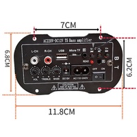Amplificateur de caisson de basses carte Audio 12V 220V amplificateurs de puissance voiture ampli USB TF FM décodage 5-6 pouces Subwoofer DIY