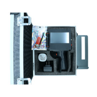 Imprimante jet d'encre portable 4POLETECH à grands caractères 50 mm pour plastique, bois, carton, logo, code-barres, code QR, date d'expiration, machine de codage