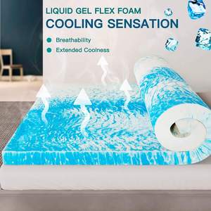 Sinh Học-Bplant Dựa Nệm 1 Inch Bộ Nhớ Bọt Nệm Topper Nữ Hoàng Kích Thước Làm Mát Giảm Nệm Pad Cho Giường Ngủ - Product Image 3