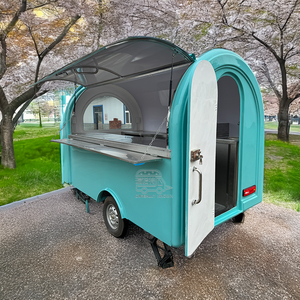 OEM Customized New Design Mobile Stainless Steel Fiberglass <b>Towable</b> Street Fast Food Trailer for Snack Food & Chips USA - Product Image 3