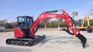 Mini-excavatrice d'occasion YANMAR 55 du Japon, prix, petite mini-excavatrice de 5,5 tonnes, yanmar VIO55-6, engins de terrassement, excavatrice d'occasion en stock - Product Image 3