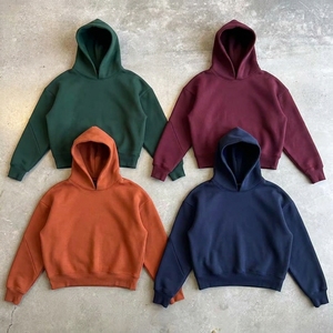 Hoodies unisexe à épaules tombantes 450g, coupe ample, col cheminée, coupe carrée, personnalisables - Product Image 3