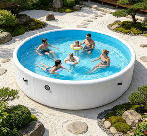 Vanace Inflatable <b>Pool</b> for Outdoor Use Portable Backyard Swimming <b>Pool</b> - Product Image 1