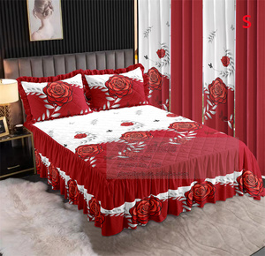 Set di 7 pezzi <span class=keywords><strong>con</strong></span> <span class=keywords><strong>tende</strong></span> da <span class=keywords><strong>letto</strong></span> trapuntato completo arredamento per la camera da <span class=keywords><strong>letto</strong></span> tessuti moderni per la casa - Product Image 6