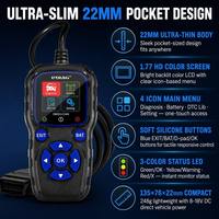 Lector de Códigos OBD2 UDIAG CR720, Escáner de Diagnóstico para Auto, Probador de Batería, Pantalla de 1.77 Pulgadas, 10 Modos, Consulta de DTC para Vehículos de 12V