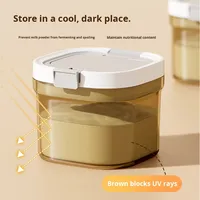 Boîte à lait en poudre portable de 800 ml, résistante à l'humidité, conteneur de stockage scellé pour bébé, pour riz, farine et aliments