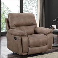 Fauteuil inclinable contemporain en tissu avec structure en bois, 1 place, canapé à mouvement réglable, service OEM ODM