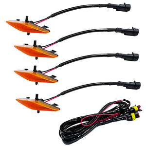 Luz amarilla pequeña para parrilla de Honda CRV, luz LED de circulación diurna para modificación de automóviles, luz de advertencia para parrilla de camioneta - Product Image 1