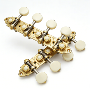 Chevilles de réglage de guitare à 4 cordes en acier inoxydable usinées CNC certifiées ISO9001 par électroérosion à fil – Boutons de réglage de guitare vintage gravés en laiton - Product Image 1