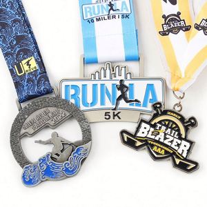 Custom Award Gold Basketball Soccer Kickboxing Zinc Alloy 3D Logo Sport Running 5K 10K 21K Marathon Medal - Product Image 2