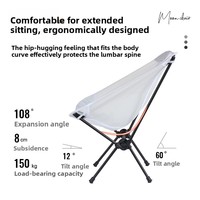 Chaise pliante d'extérieur pratique, chaise de camping, chaise de plage, tabouret de pêche, chaise lune ultra-légère en alliage d'aluminium - Mobilier d'extérieur