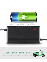Chargeur de batterie au Lithium, port DC, 12v, 24v, 36v, 48v, 52v, 60v, 72v, 2a, 3a, pour vélo, scooter et trottinette électrique, stockage d'énergie