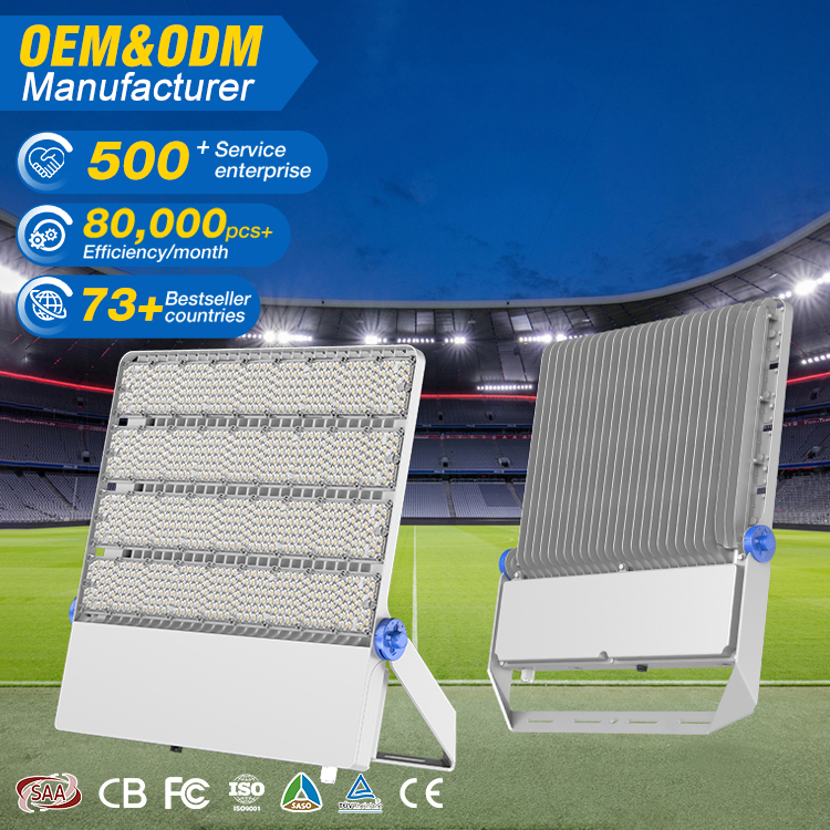High Brightness Outdoor Sports Field Ip65 Waterproof Aluminum 500w 750w 1000w Smd Led Flood Light