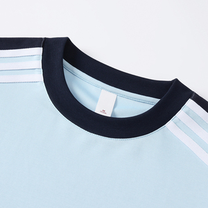 220 GSM High Quality Contrast Color Blocking Webbing Unisex Streetwear O-neck Short Sleeves <b>Tshirt</b> - Product Image 3