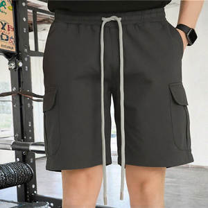 Pantalones Cortos de Pijama Casuales de Lona para Hombre, de Alta Calidad, Cintura Media, con Cordón, Suaves, Transpirables, de Secado Rápido, Ropa de Casa, Ajuste Holgado, Cierre Frontal - Product Image 2