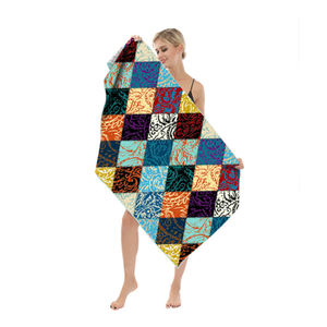 Serviette en microfibre d'été, imprimée en polyester, séchage rapide, hypoallergénique, serviette de plage, de sport en plein air, taille/design/forme personnalisable - Product Image 4