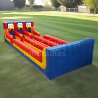 Jeux gonflables cool Chine 3 voies Bungee Run Basketball Challenge