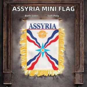 Bandera de Asiria, Bandera Asiria de Doble Cara, Mini Banderas Colgantes, Poliéster de Alta Calidad, Impresión Digital, Logotipo Personalizado a Color, para Exteriores - Product Image 4
