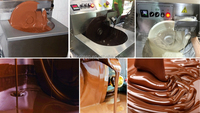 Petite machine à tempérer avec mélangeur distributeur de chocolat et machine à fondre avec table vibrante vibrante