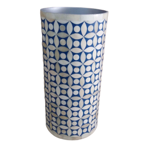 แจกันดอกไม้ฝังกระดูกลายดาวสีน้ำเงินสำหรับร้านอาหาร - Product Image 2