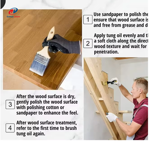 Aceite de Tung Puro de Secado Rápido, Cera para Madera con 99% de Pureza, Revestimiento Natural Anticorrosión para Artesanías de Madera y Protección de Pisos - Product Image 5