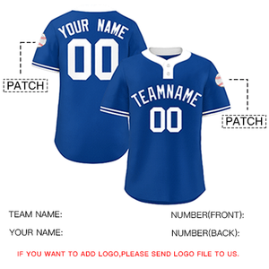 थोक अनुकूलन योग्य लघु आस्तीन बेसबॉल जर्सी 2 बटन पल्लोवर मुद्रित सादे शर्ट व्यक्तिगत सस्ती जर्सी - Product Image 6