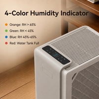 Potente Deshumidificador Tuya de 50L por Día con Luz LED, Pantalla de Humedad, Ruedas y Filtro de Aire de 105 Pintas