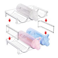 Organisateur de bouteilles d'eau empilable pour armoire, en plastique, pour réfrigérateur, porte-gobelets