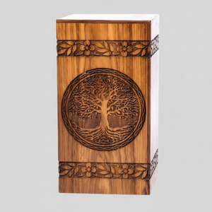 Urnes de crémation en bois de conception unique pour adultes Urnes funéraires Urnes funéraires taille personnalisée Fournitures funéraires - Product Image 1