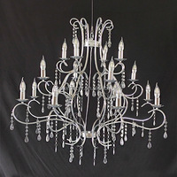 Luminaires décoratifs de mariage en fer forgé électroplaqué et cristal, détachables, élégants, modernes, de haute qualité, nouvelle arrivée