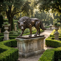 Statue de loup traqueur en bronze sur mesure - Moulage à la cire perdue sur mesure avec patine antique appliquée à la main, sculpture en bronze